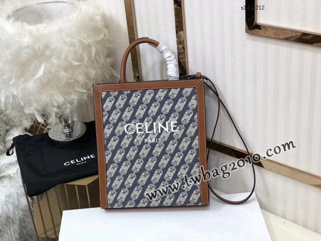 Celine專櫃2023新款單肩斜挎手拎托特包 192082 賽琳刺繡提花CABAS小號購物袋 sldj2212