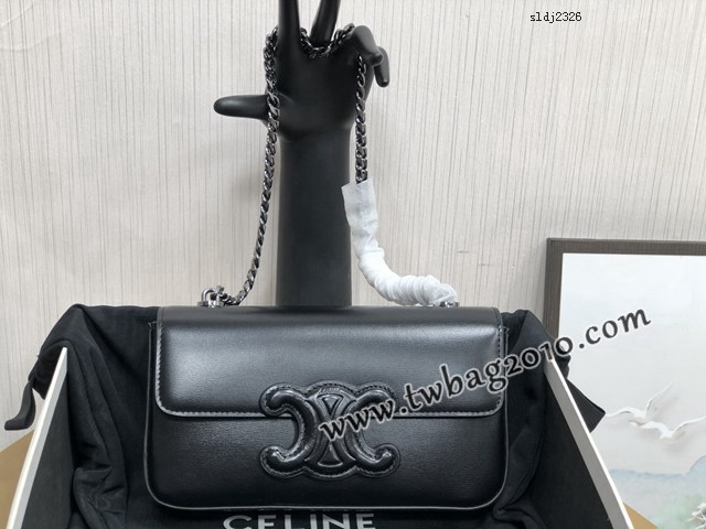 Celine專櫃2023新款CUIR TRIOMPHE皮標標誌印花鏈條包 賽琳凱旋門鏈條肩背包 sldj2326