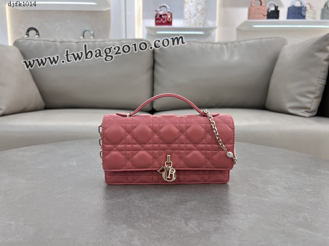 Dior专柜新款迪奥顶级原单lady珍珠羊皮手提包藤格纹链条斜挎包 djfk1014