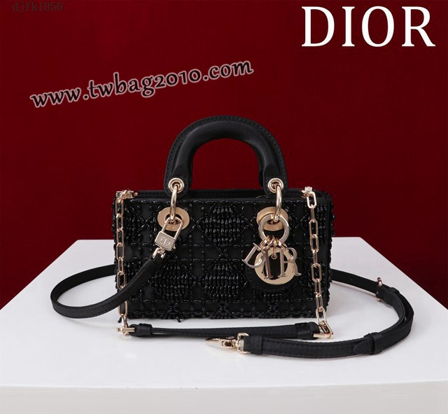 Dior专柜新款迪奥顶级原单超迷你刺绣珠片lady d-joy-micro djfk1056