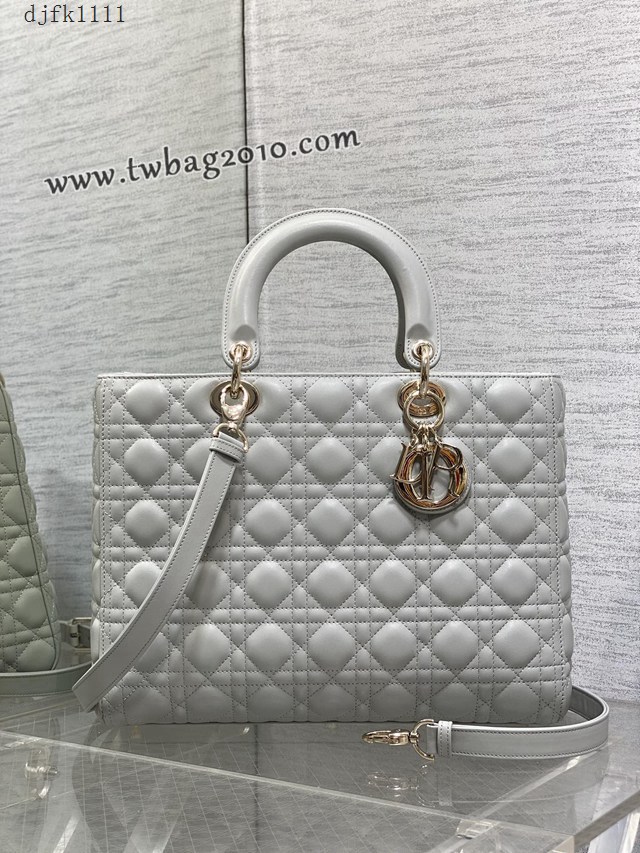 Dior专柜新款迪奥顶级原单Lady最新翻盖羊皮七格手提女包 djfk1111