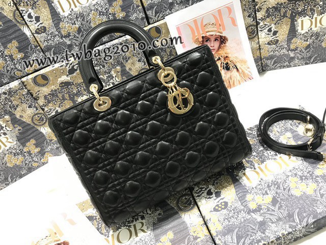 Dior专柜新款迪奥顶级原单Lady七格羊皮翻盖手提女包 djfk1118