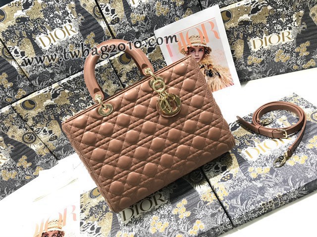 Dior专柜新款迪奥顶级原单Lady七格羊皮翻盖手提女包 djfk1120