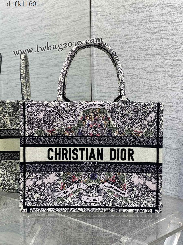 Dior专柜新款迪奥顶级原单中号Tote25早春圣诞限定款幸运星手提托特包 djfk1160