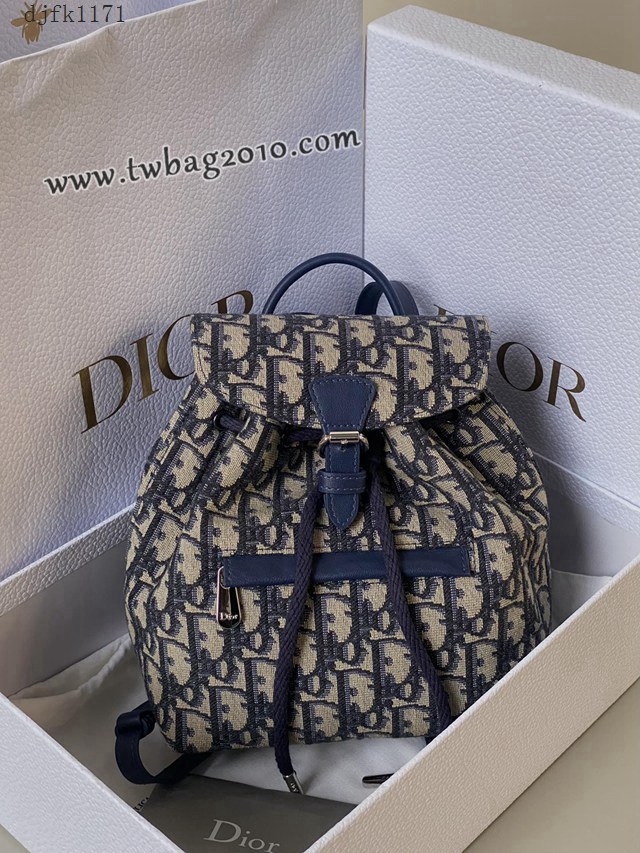 Dior专柜新款迪奥顶级原单老花蓝超迷你双肩包 djfk1171
