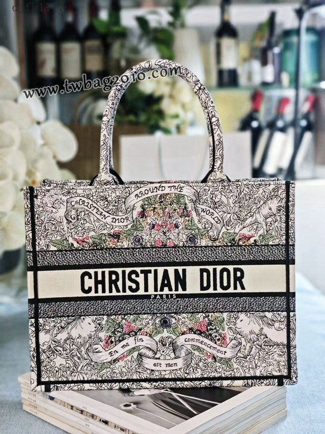 Dior专柜新款迪奥顶级原单环游世界圣诞款Book Tote手袋 djfk1177