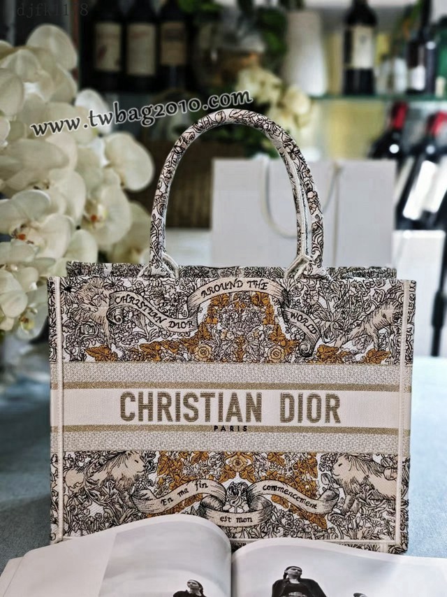 Dior专柜新款迪奥顶级原单环游世界圣诞款Book Tote手袋 djfk1178