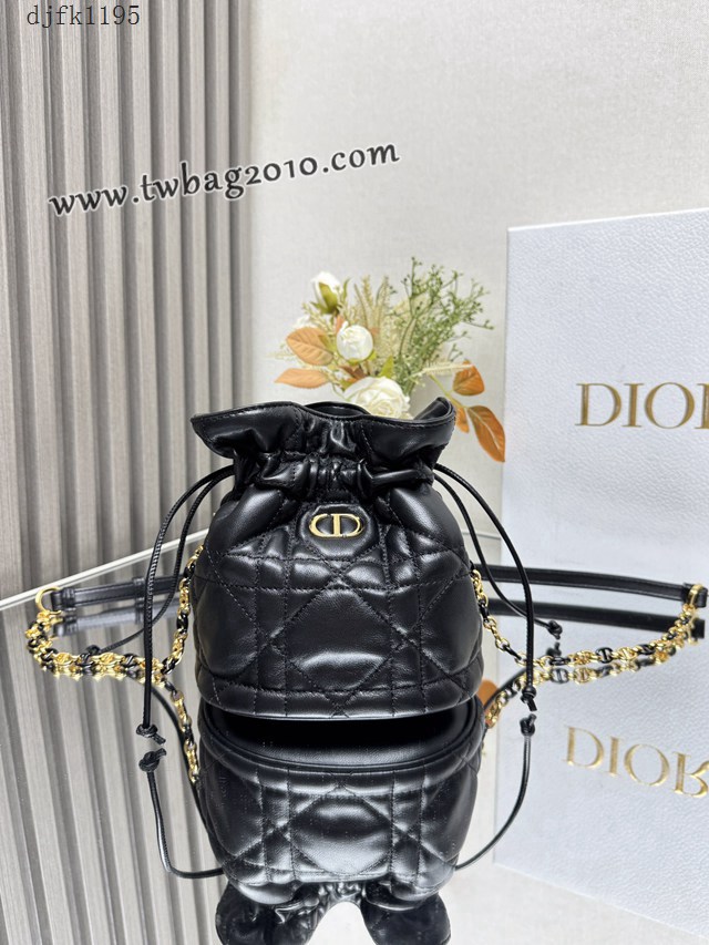Dior专柜2025新款迪奥顶级原单迷你抽绳水桶包 djfk1195