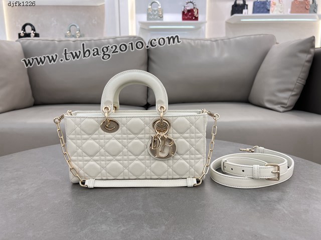 Dior专柜新款迪奥顶级原单白色Lady D-Joy手袋手提肩背女包 djfk1226