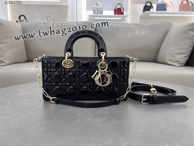 Dior专柜新款迪奥顶级原单黑色Lady D-Joy手袋手提肩背女包 djfk1232