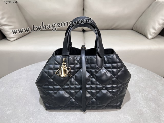 Dior专柜新款迪奥中号Toujours手袋牛皮超大藤格纹休闲女包 djfk1240