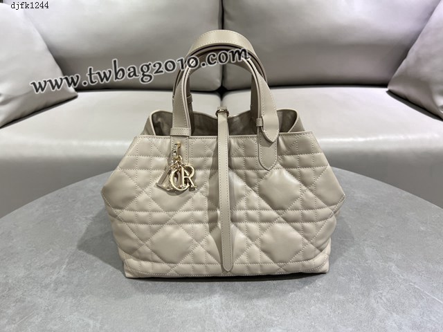 Dior专柜新款迪奥中号Toujours手袋牛皮超大藤格纹休闲女包 djfk1244