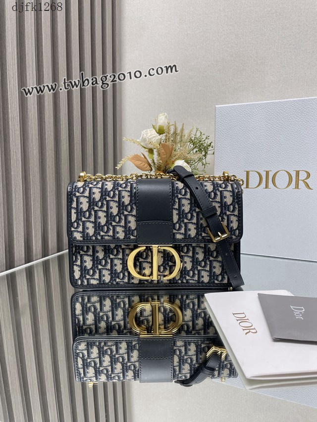 Dior专柜新款迪奥高仿原单蒙田30老花链条款肩背斜挎包 djfk1268