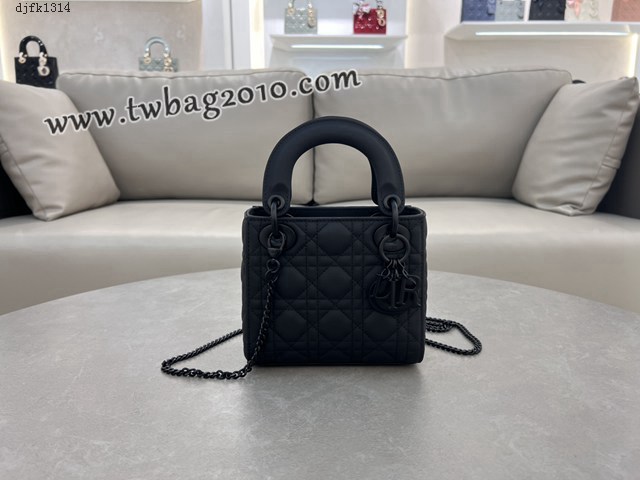 Dior专柜新款Lady女包迪奥高仿原单三格磨砂Lady手提包 djfk1314