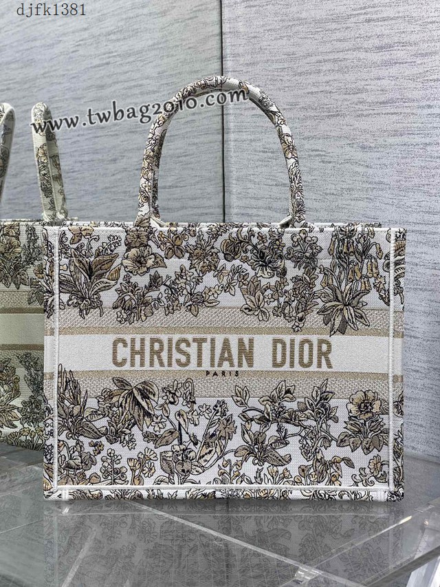 Dior专柜新款TOTE包迪奥高仿原单金色中号购物袋手提托特包 djfk1381