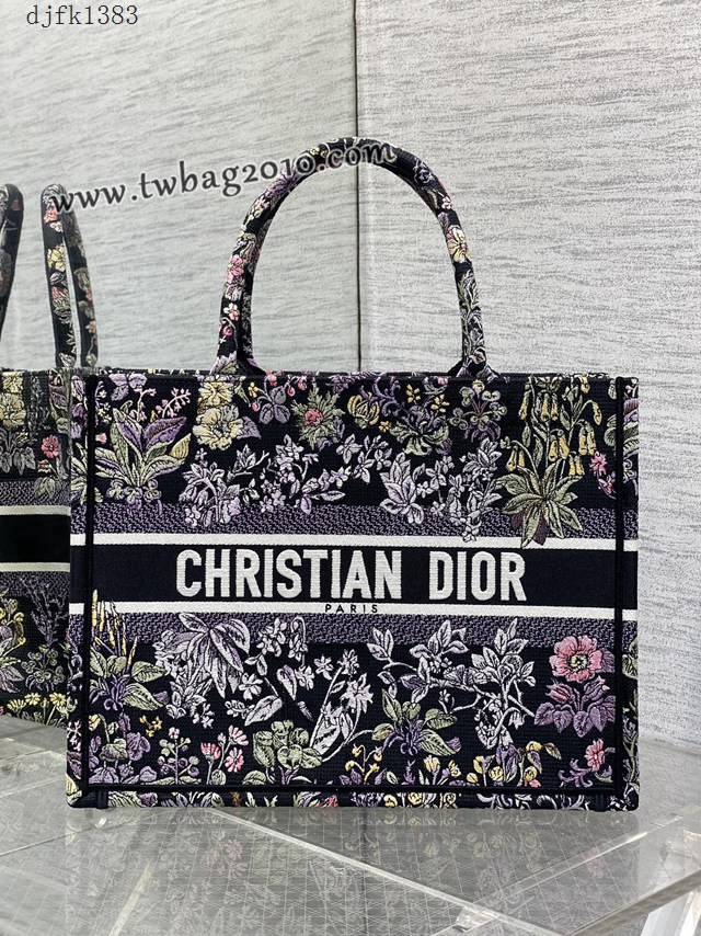Dior专柜新款TOTE包迪奥高仿原单Around the world图案中号Tote手提购物包 djfk1383