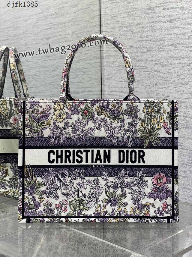 Dior专柜新款TOTE包迪奥高仿原单Around the world图案中号Tote手提购物包 djfk1385