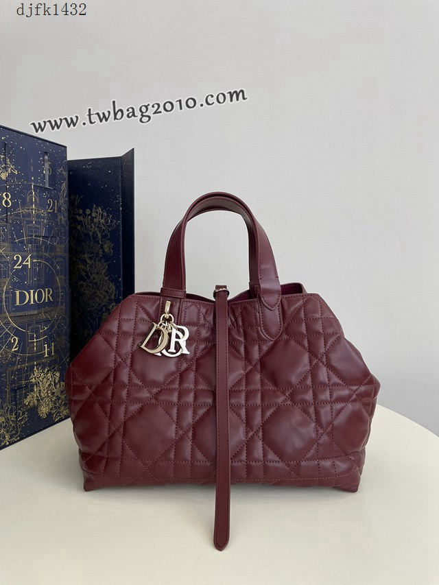 Dior专柜新款迪奥高仿原单中号黑色Toujours系列大菱格休闲女包 djfk1432