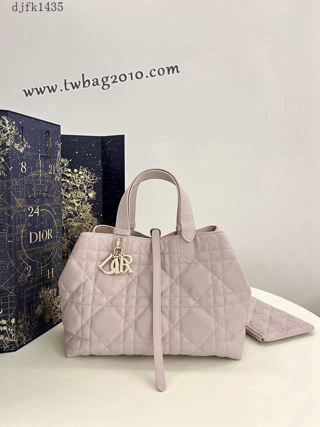 Dior专柜新款迪奥高仿原单中号甜蜜粉Toujours系列大菱格休闲女包 djfk1435