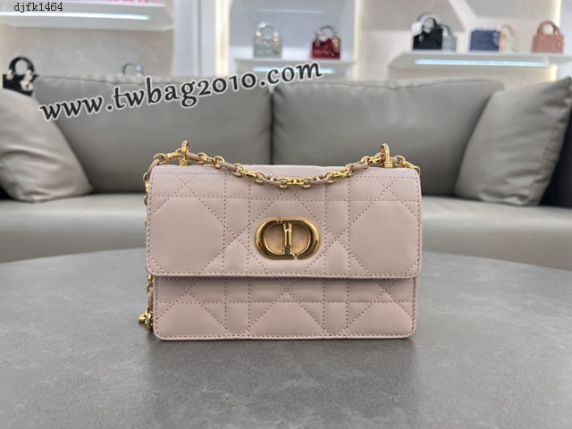 Dior专柜新款迪奥高仿原单胭脂粉链条手袋小号斜挎女包 djfk1464