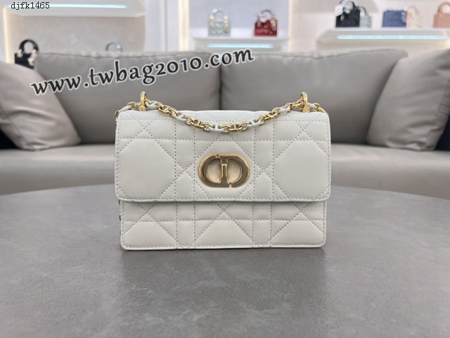Dior专柜新款迪奥高仿原单白色链条手袋小号斜挎女包 djfk1465