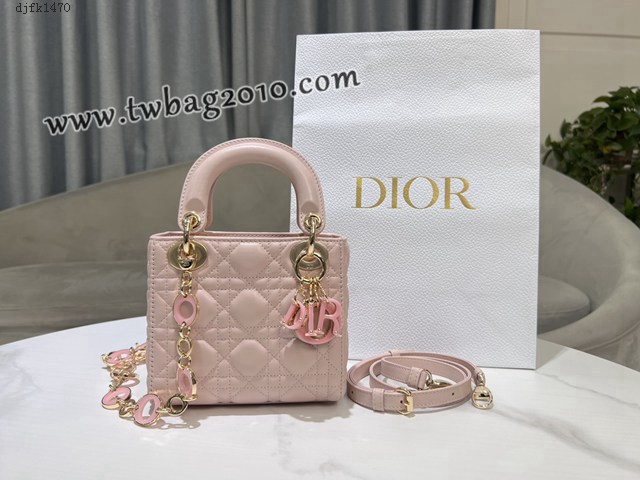 Dior专柜新款Lady女包迪奥高仿原单彩琳琅扣Lady Dior手袋三格手提女包 djfk1470