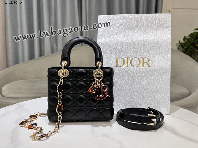 Dior专柜新款迪奥高仿原单彩琳琅扣Lady Dior手袋四格手提女包 djfk1475