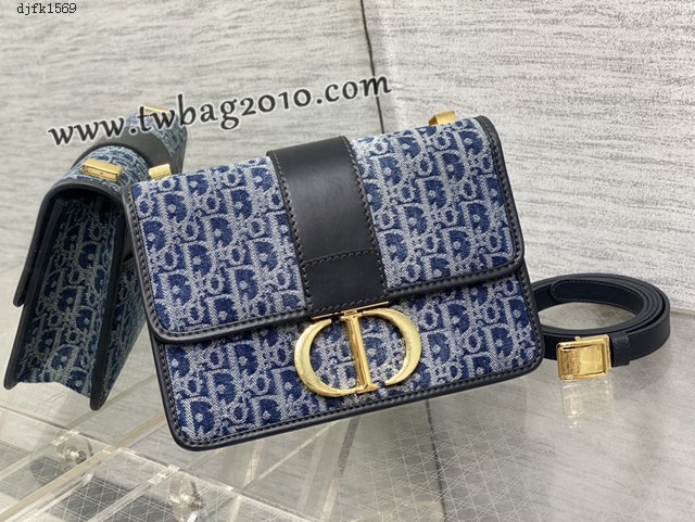 Dior专柜新款迪奥高仿原单Montaigne丹宁系列链条肩背斜挎女包 djfk1569
