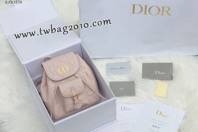 Dior专柜新款迪奥高仿原单Caro双肩包小羊皮女士双肩背包 djfk1574