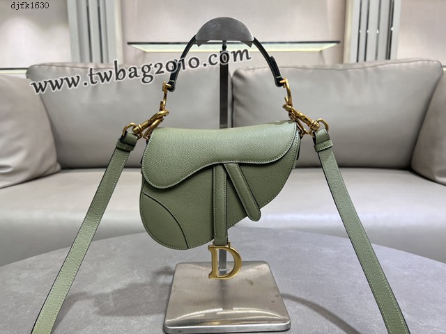 Dior专柜经典马鞍包迪奥高仿原单绿色小号马鞍包腋下肩背包 djfk1630