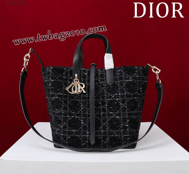 Dior专柜新款迪奥高仿原单藤格纹图案Toujours竖版手袋时尚托特购物包 djfk1674