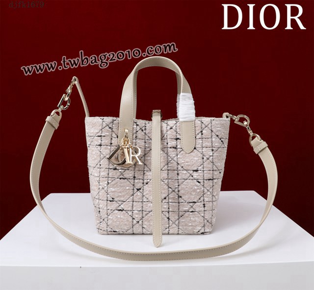 Dior专柜新款迪奥高仿原单藤格纹图案Toujours竖版手袋时尚托特购物包 djfk1679
