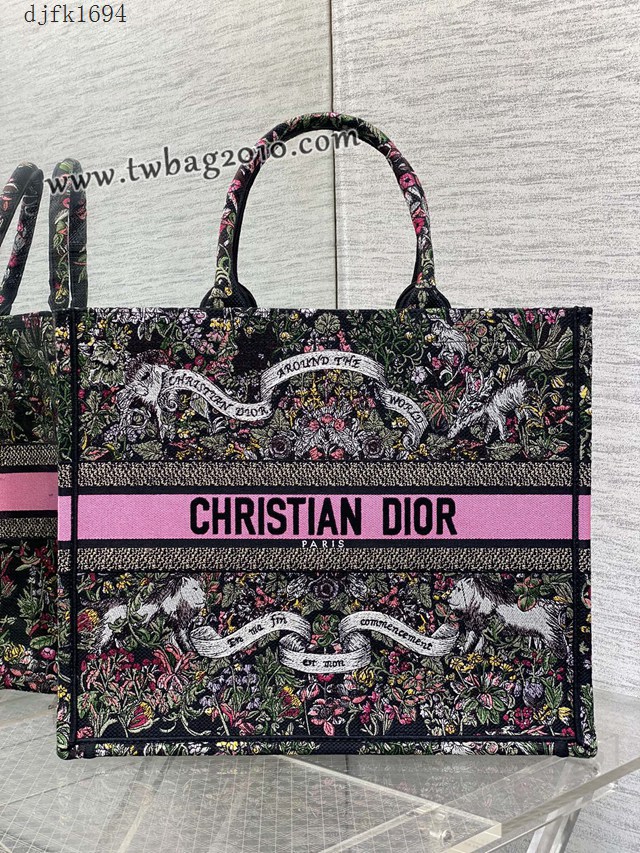 Dior专柜秋冬系列新款托特包迪奥高仿原单Tote包Around the world大号手提购物袋 djfk1694
