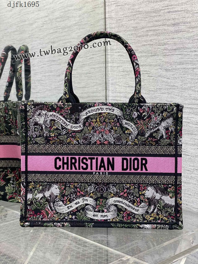 Dior专柜秋冬系列新款托特包迪奥高仿原单Tote包Around the world小号手提购物袋 djfk1695
