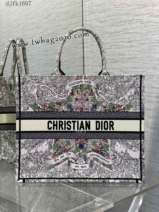 Dior专柜秋冬系列新款托特包迪奥高仿原单Tote包Around the world小号手提购物袋 djfk1697