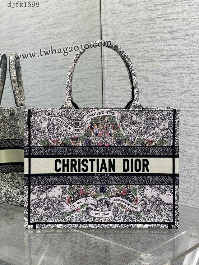 Dior专柜秋冬系列新款托特包迪奥高仿原单Tote包Around the world大号手提购物袋 djfk1698