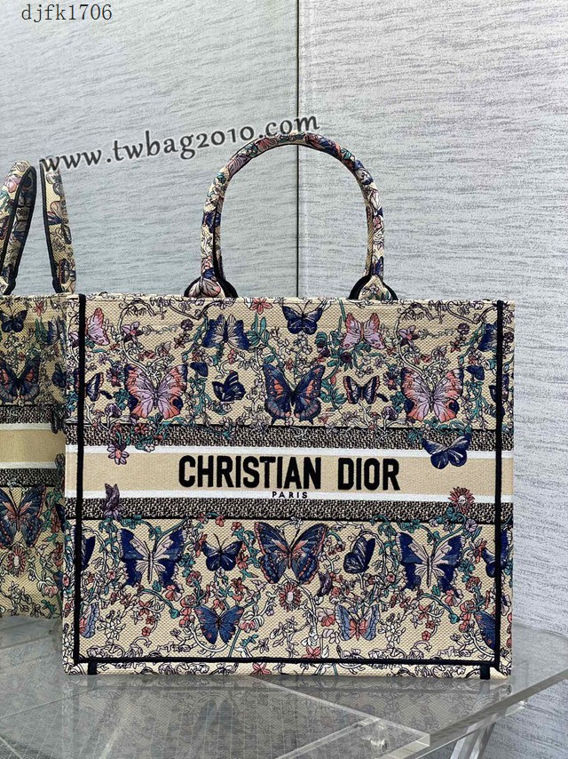 Dior专柜秋冬系列新款托特包迪奥高仿原单Tote包Around the world大号手提购物袋 djfk1706