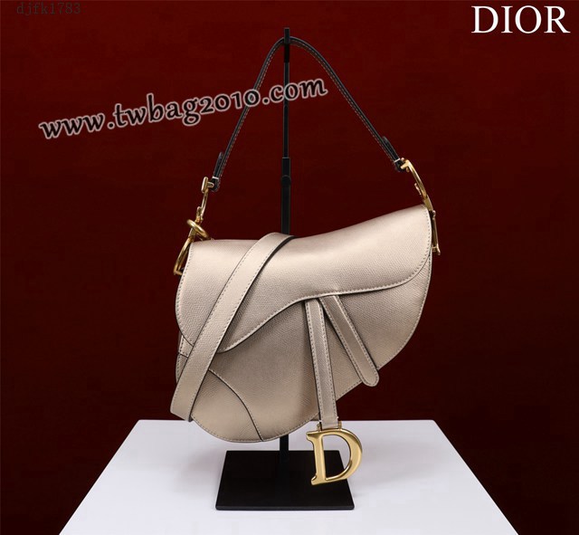 Dior专柜新款迪奥高仿原单长肩带大小号牛皮马鞍包手拎斜挎包 djfk1783