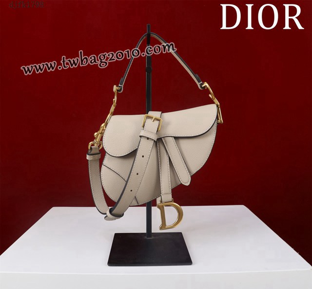 Dior专柜新款迪奥高仿原单长肩带大小号牛皮马鞍包手拎斜挎包 djfk1798