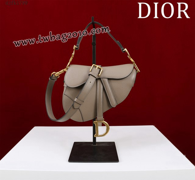 Dior专柜新款迪奥高仿原单长肩带大小号牛皮马鞍包手拎斜挎包 djfk1799