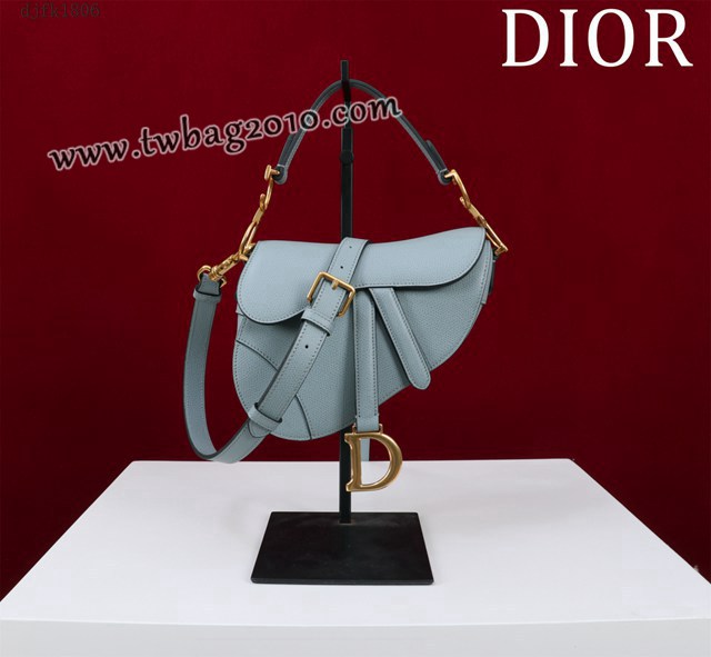 Dior专柜新款迪奥高仿原单长肩带大小号牛皮马鞍包手拎斜挎包 djfk1806