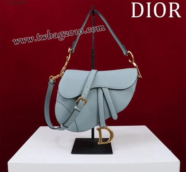 Dior专柜新款迪奥高仿原单长肩带大小号牛皮马鞍包手拎斜挎包 djfk1807