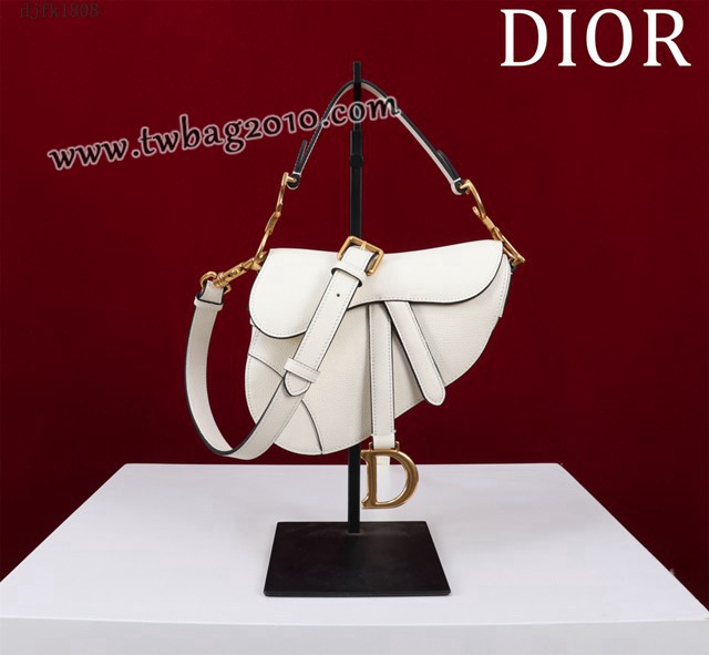 Dior专柜新款迪奥高仿原单长肩带大小号牛皮马鞍包手拎斜挎包 djfk1808
