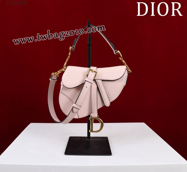 Dior专柜新款迪奥高仿原单长肩带大小号牛皮马鞍包手拎斜挎包 djfk1810