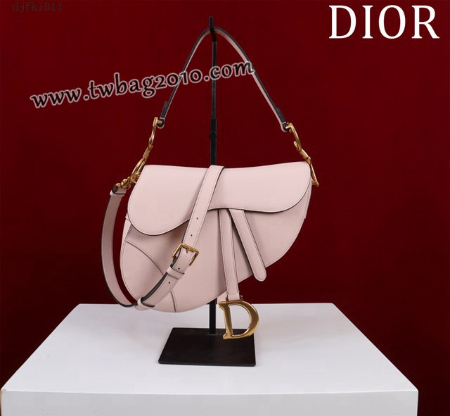 Dior专柜新款迪奥高仿原单长肩带大小号牛皮马鞍包手拎斜挎包 djfk1811