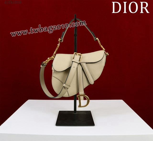Dior专柜新款迪奥高仿原单长肩带大小号牛皮马鞍包手拎斜挎包 djfk1816