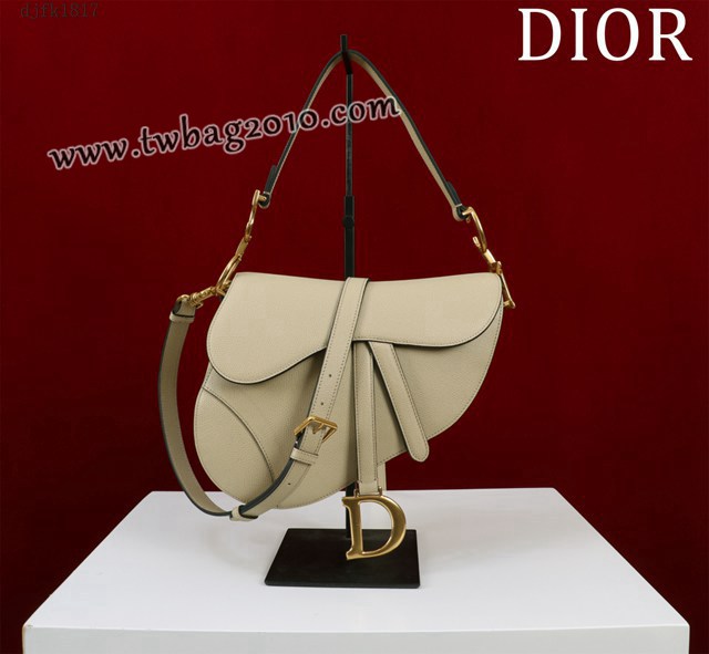 Dior专柜新款迪奥高仿原单长肩带大小号牛皮马鞍包手拎斜挎包 djfk1817