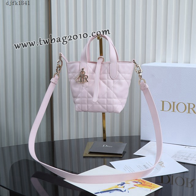 Dior专柜2025新款原厂皮手提包迪奥高仿原单粉色迷你toujours竖版手袋 djfk1841