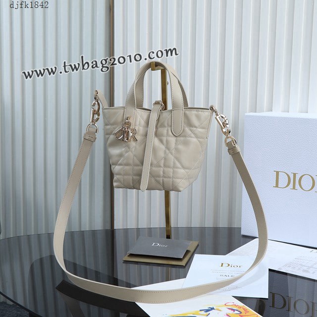 Dior专柜2025新款原厂皮手提包迪奥高仿原单杏色迷你toujours竖版手袋 djfk1842