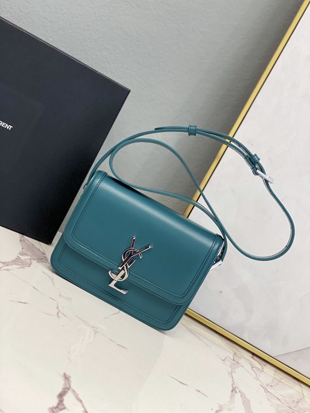 YSL专柜款女包 聖羅蘭經典款MONOGRAM金屬旋扣小號郵差包 YSL肩背斜挎包 634306  jjh1080